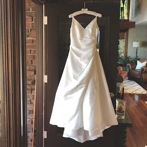 Eden Brides Elegantly Beaded Wedding Gown, 12 - Picture 1 of 13